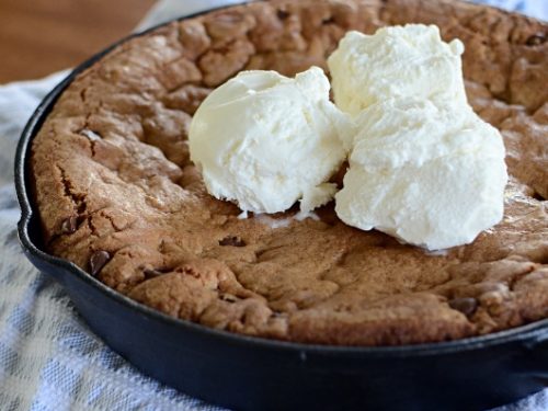 Skillet Chocolate Chip Cookie For Two - Sincerely, Marie Designs