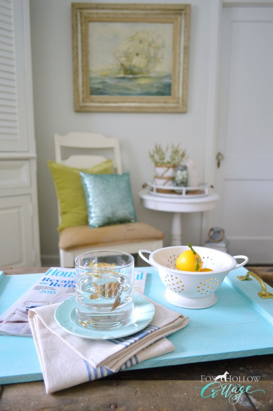 DIY Serving Tray by Fox Hollow Cottage