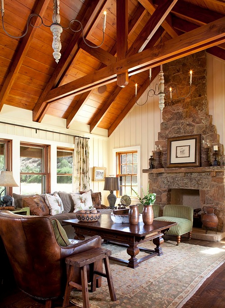 rustic family room