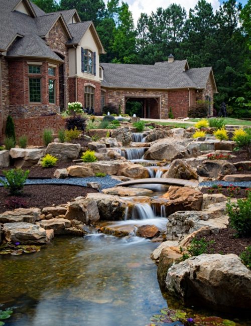 Expansive Waterfall at the Georgia Home of Shaquille O'Neill
