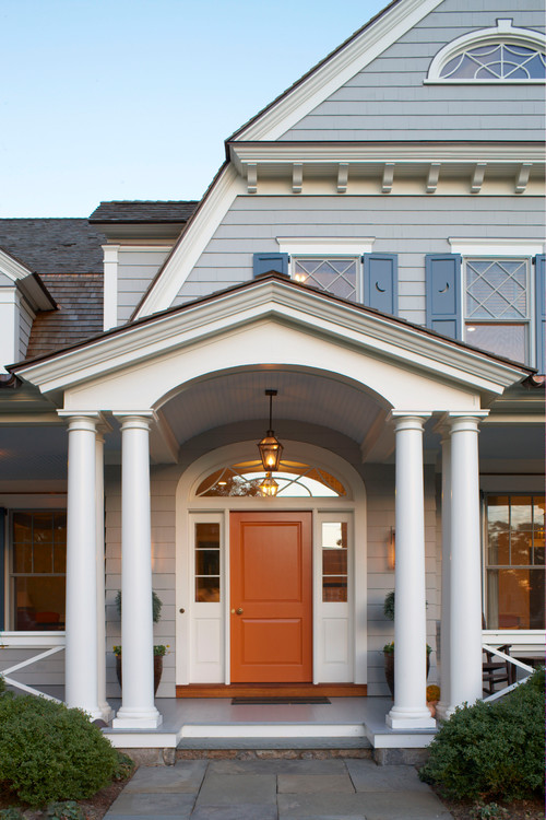 Exterior of Custom Built Traditional Home with Architectural Details