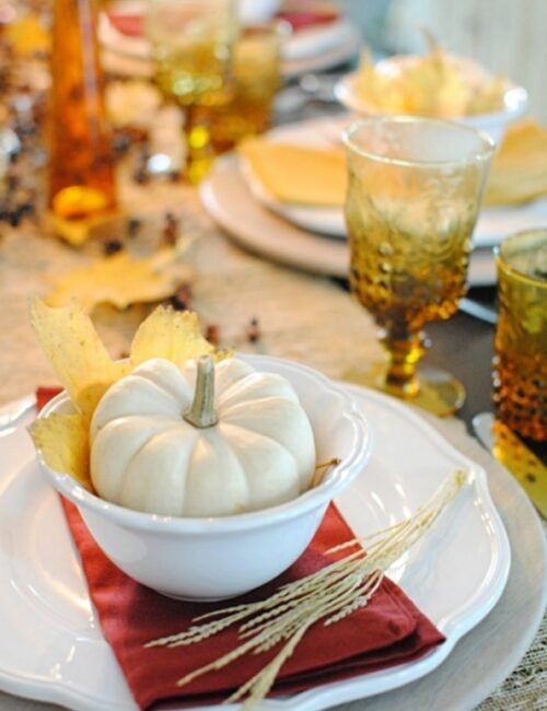 Fall Table Setting by Town and Country Living