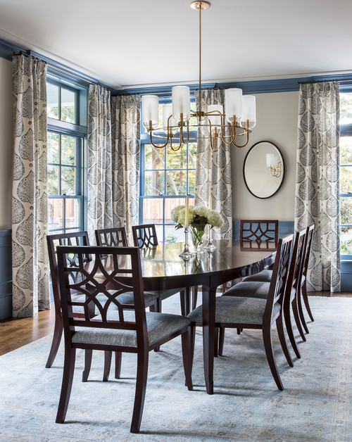 Blue and Gray Dining Room 