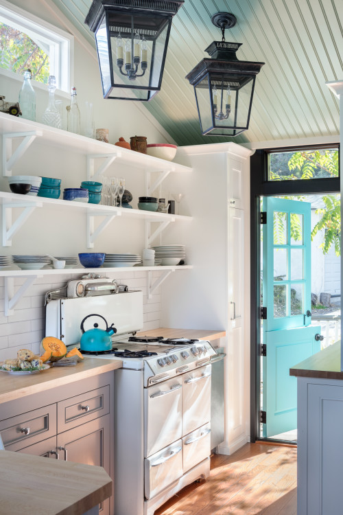 A Small Galley Kitchen with Loads of Style