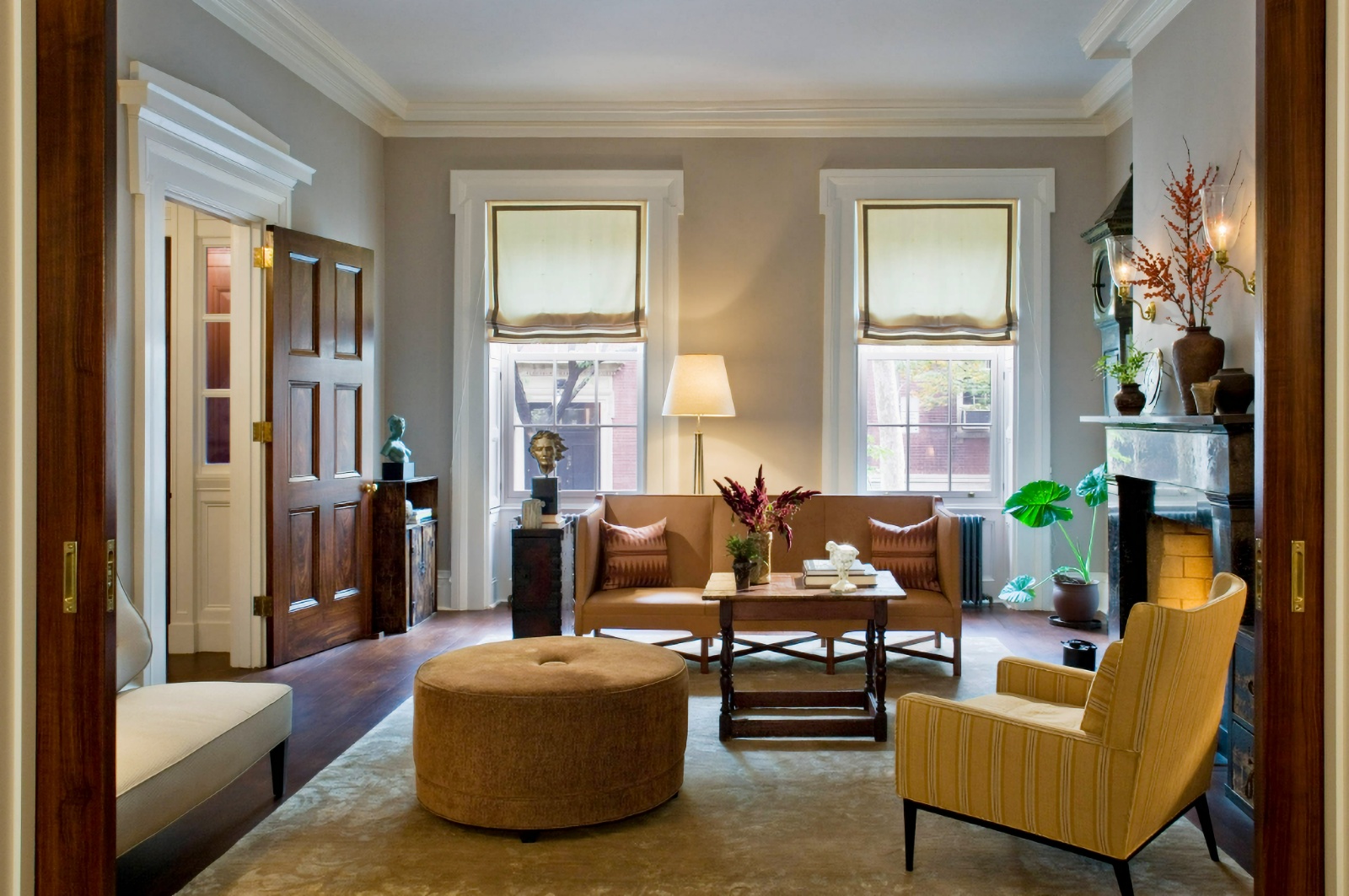 historic home living room