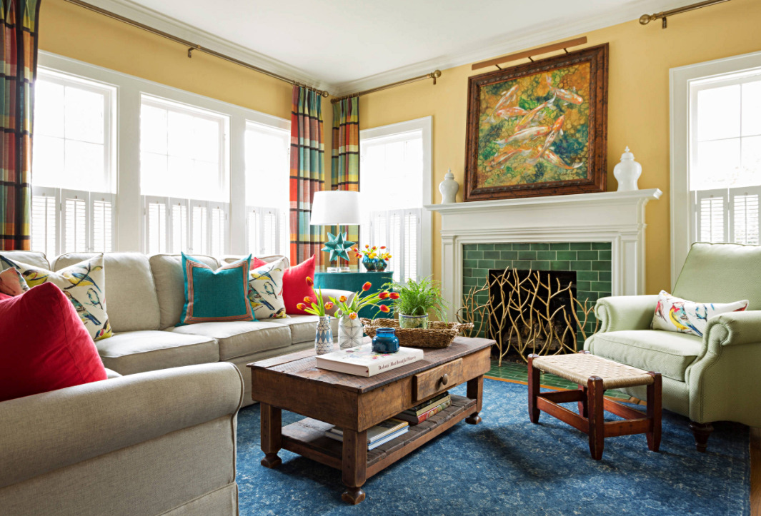 Colorful, Funky Vibe in an Eclectic Home - Town & Country Living