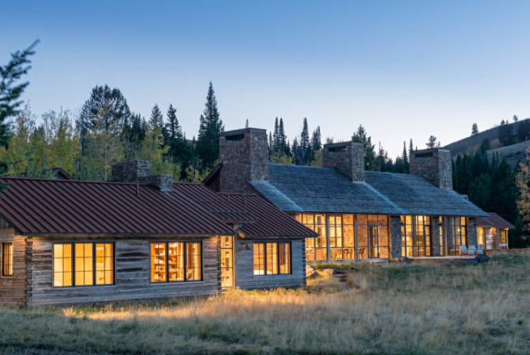 Wyoming Mountain Home in Stone and Wood Town & Country Living