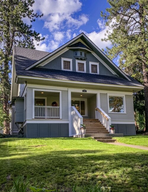 Blue Craftsman Style Home