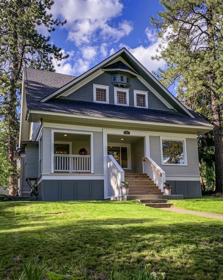 Blue Craftsman Style Home