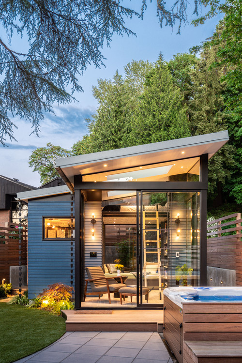 Backyard Reading Retreat crafted from tiny house