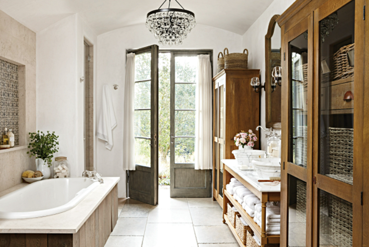 French style bathroom in California house