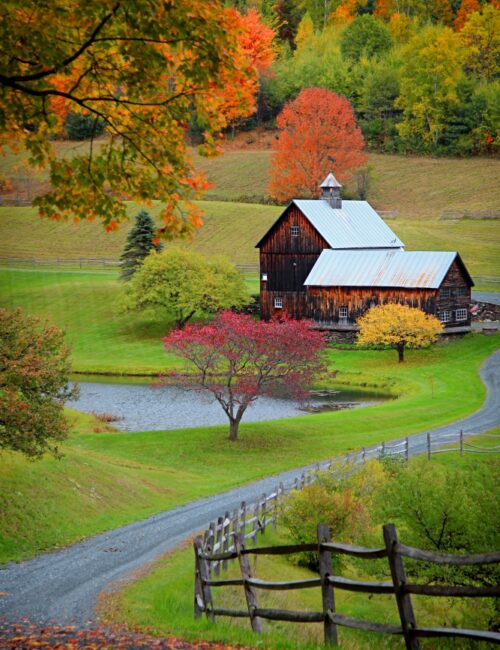 Vermont Barn in the Fall Season
