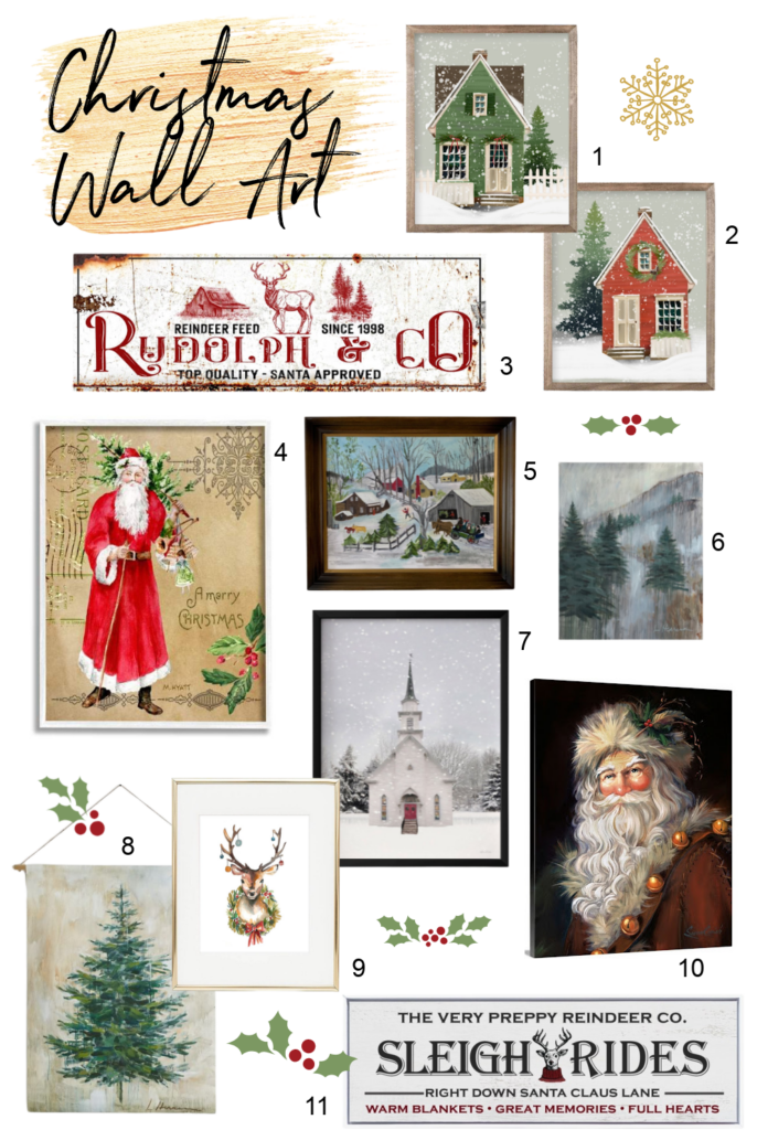 Christmas Decorating with Wall Art Options