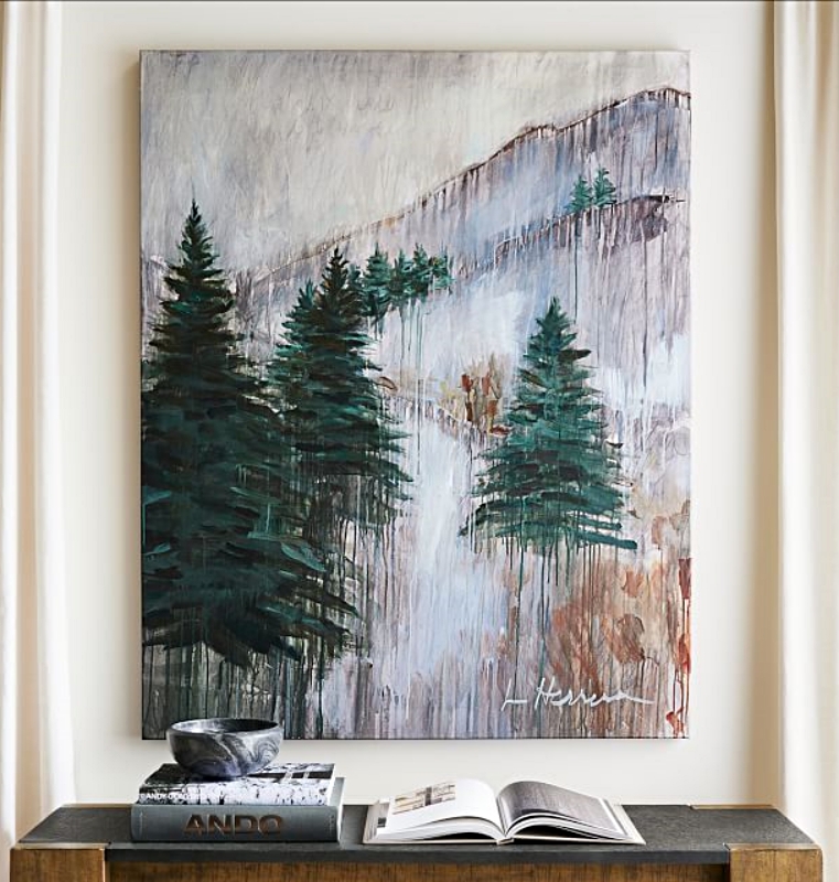 Evergreen painting from Pottery Barn