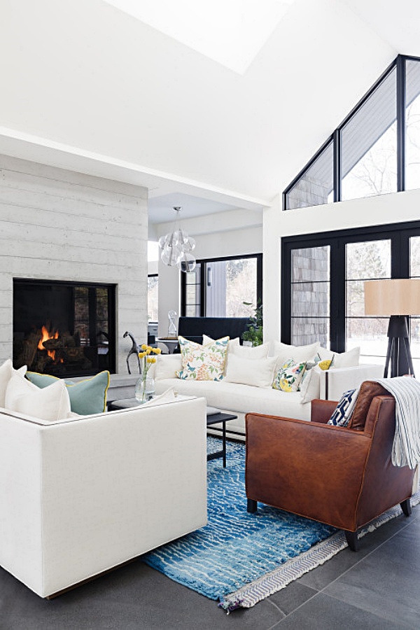Modern Farmhouse Living Room with Fireplace