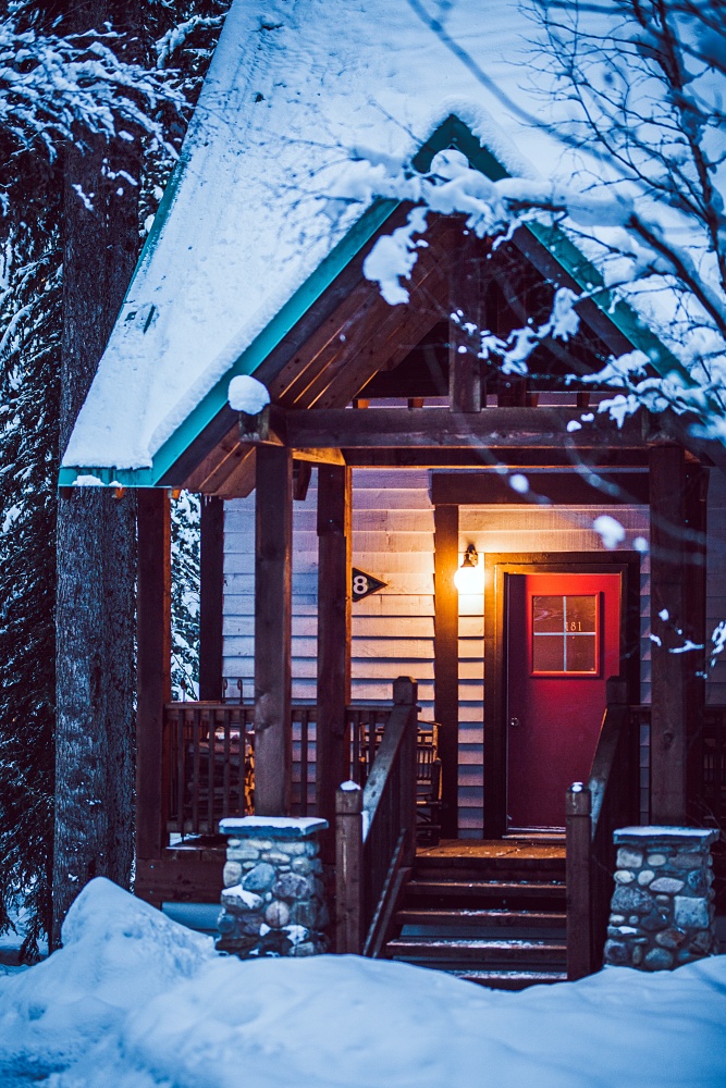 Cabin in the Woods during the winter season