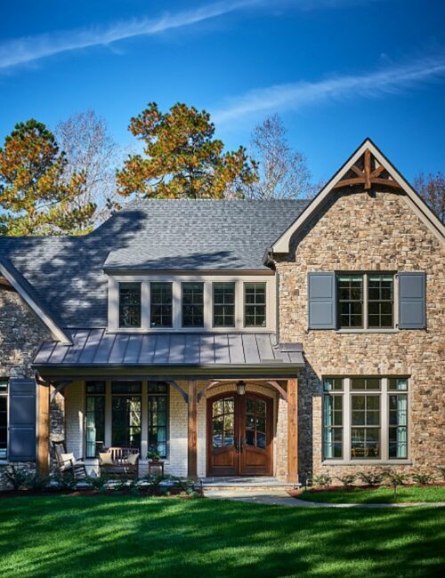 Southern Traditional Stone House in Raleigh