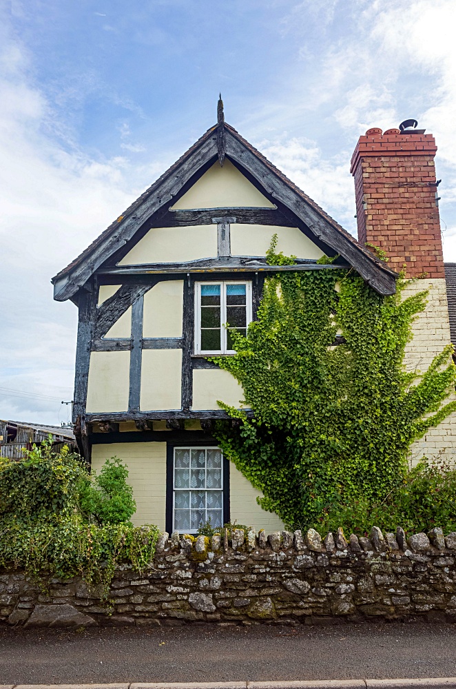 traditional timber frame house in Herefordshire, Weobley, U.K.