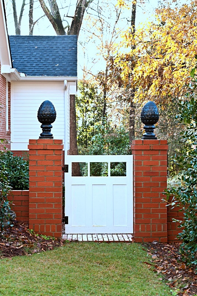 red brick fence