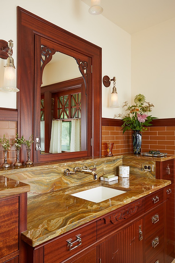 craftsman style bathroom