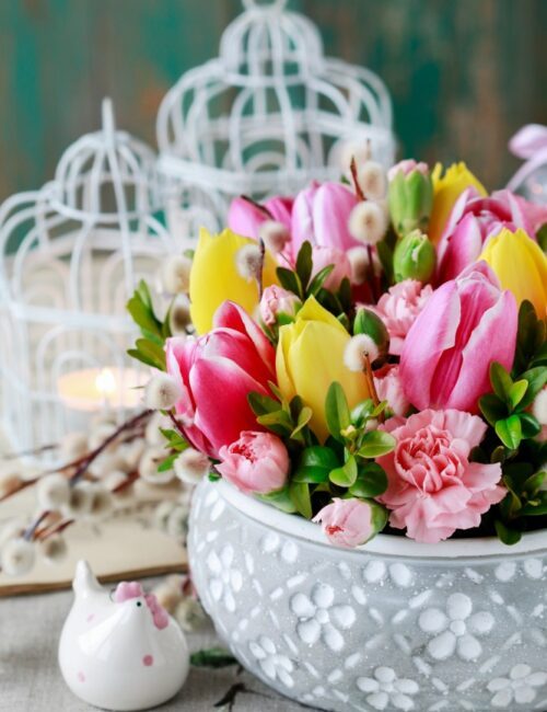 How to make a spring tulip arrangement