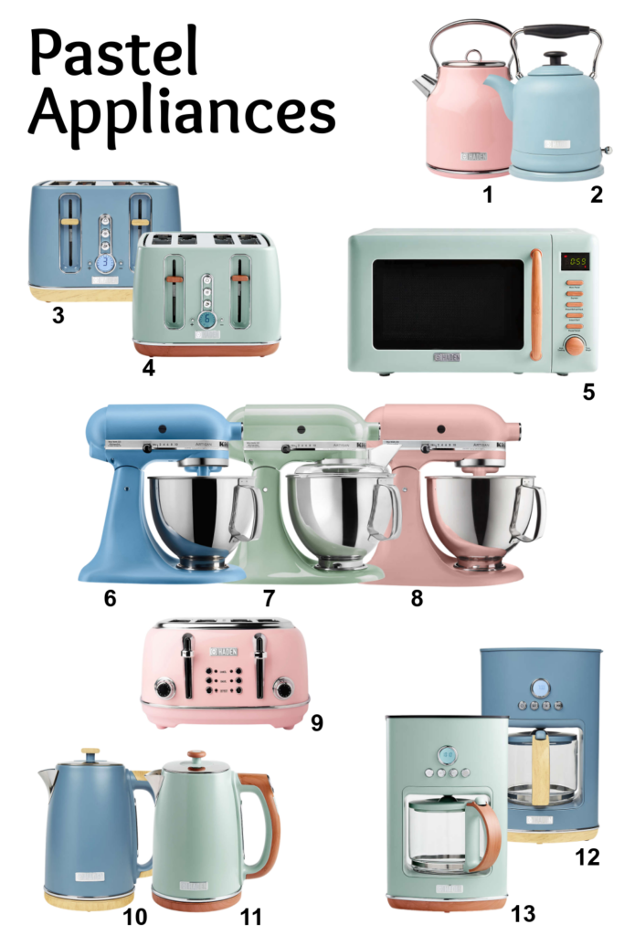 Haden pastel appliances available at Crate and Barrel