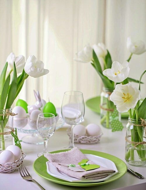 Spring Table Setting by Town and Country Living