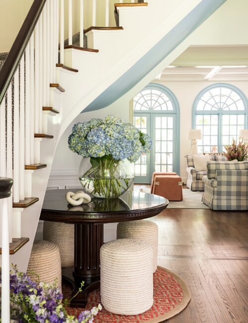Atlanta home entryway with two-story foyer