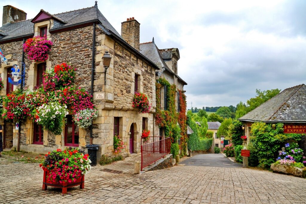 Beautiful medieval town in Brittany.