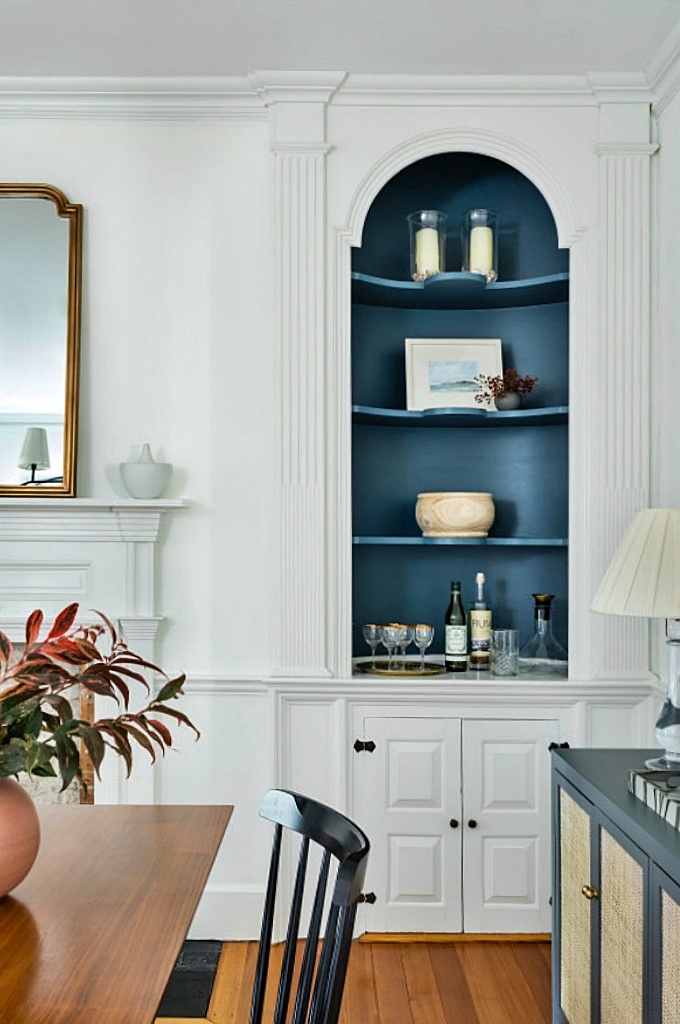 built-in dining hutch