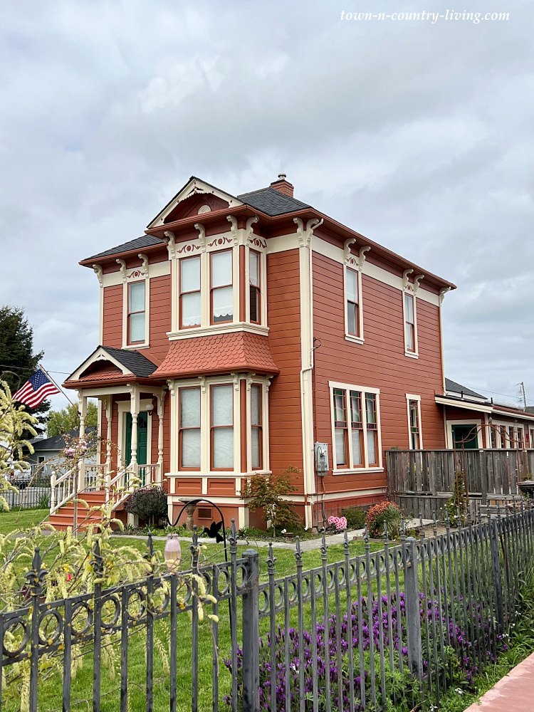Rust colored Victorian home in California