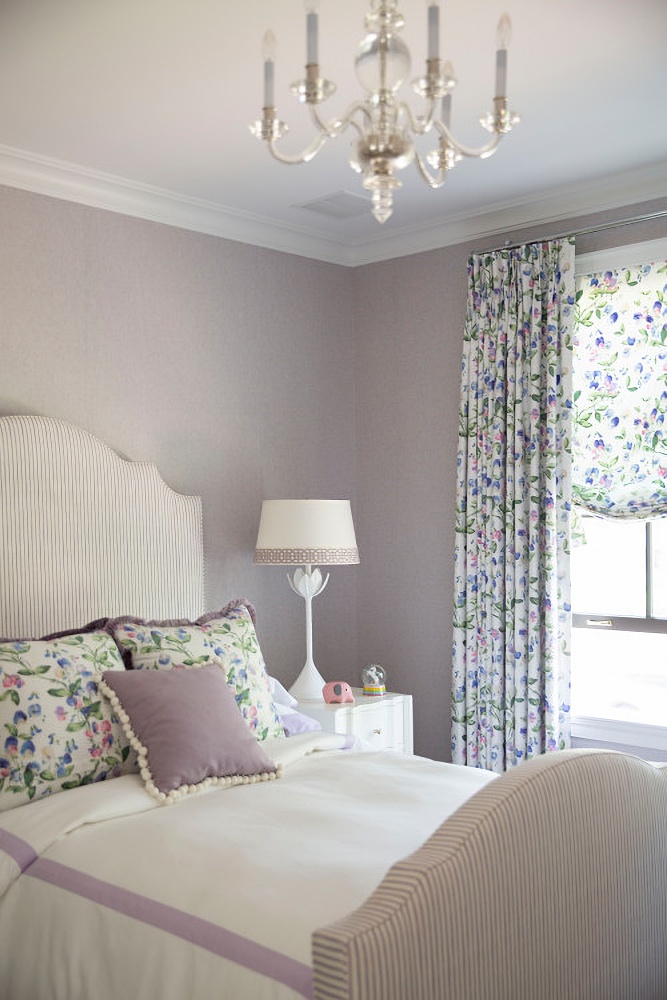 Girls blue and lavender bedroom