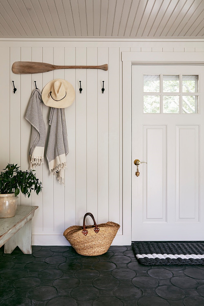 Coastal Style Entryway in Maine Timber Frame