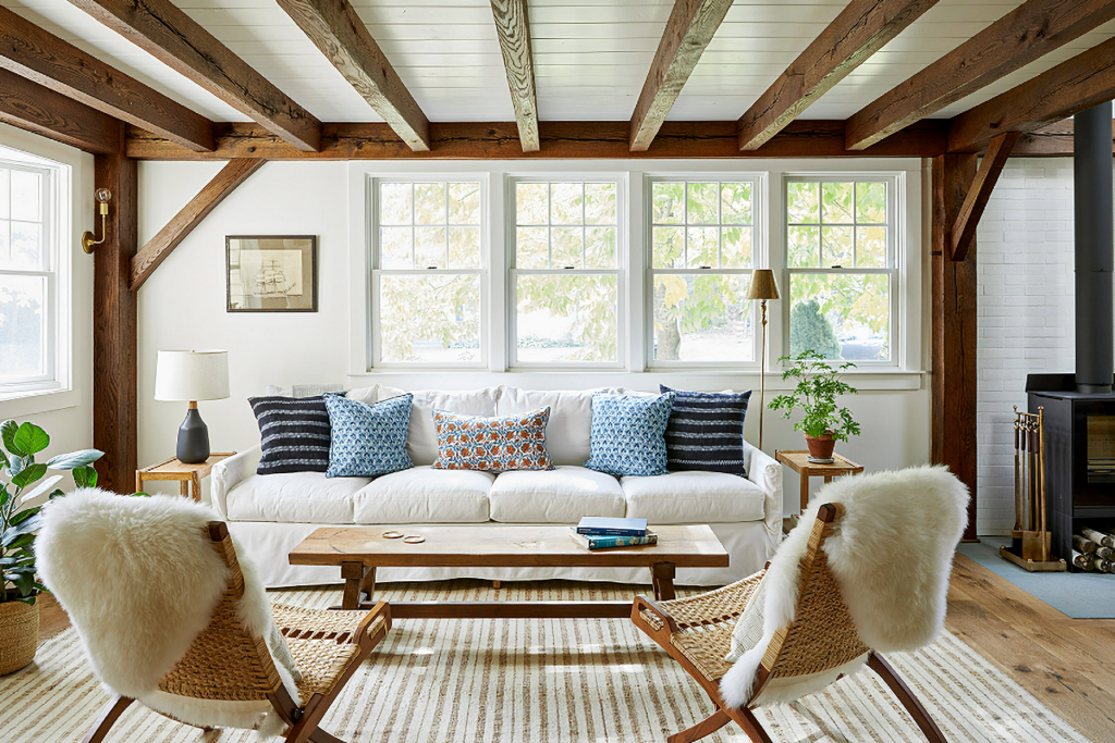 Eclectic Coastal Style in a Maine Timber Frame House
