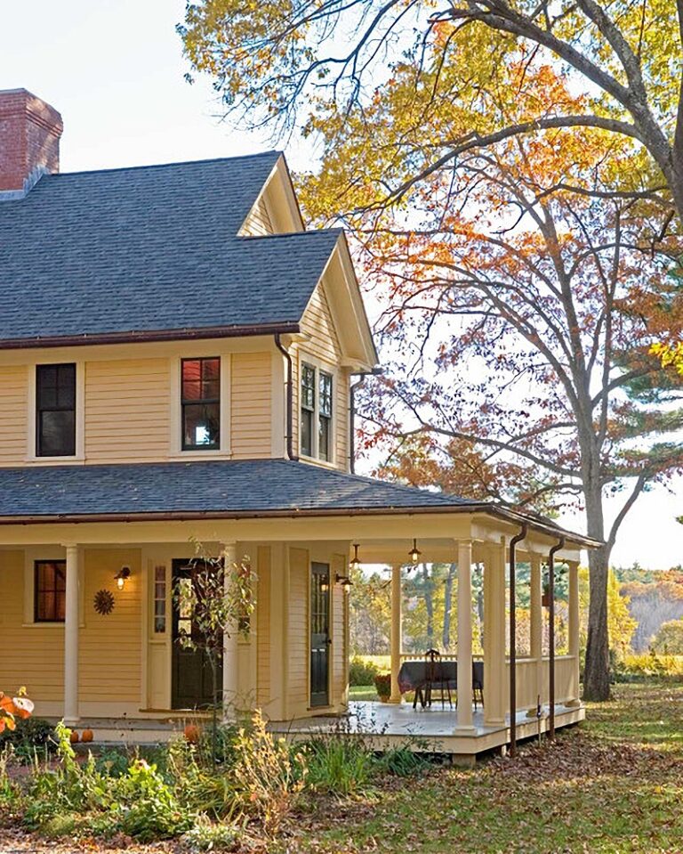 Fall porch in Vermont