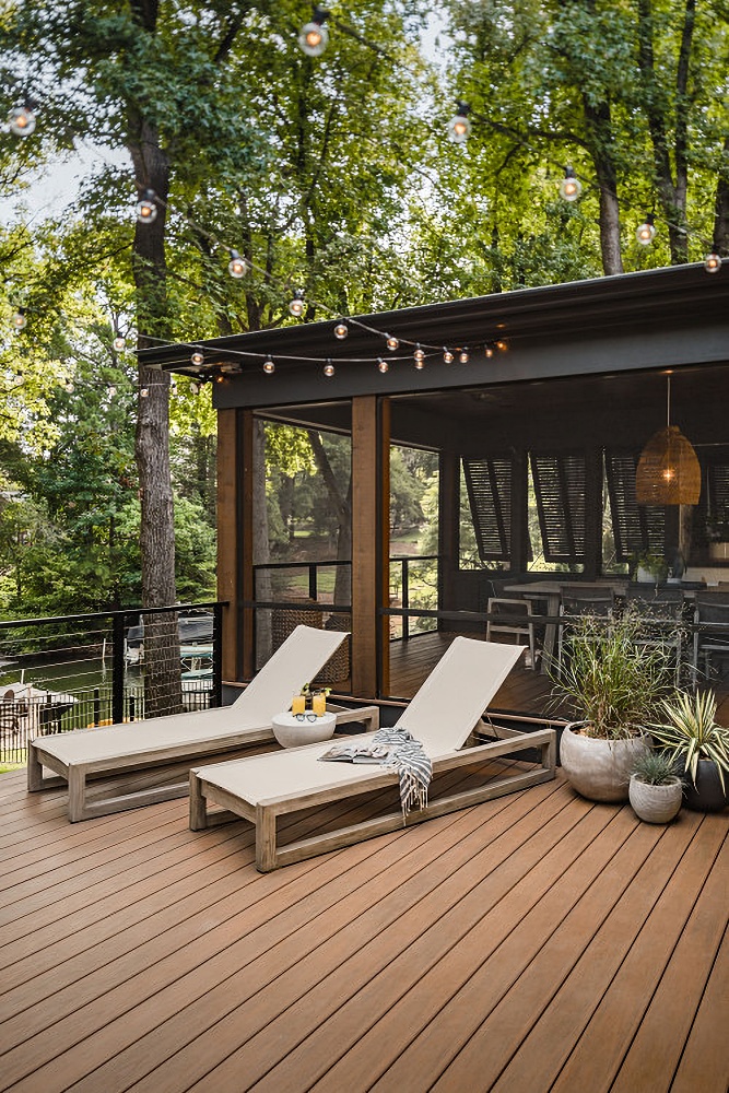 outdoor deck with lounge chairs