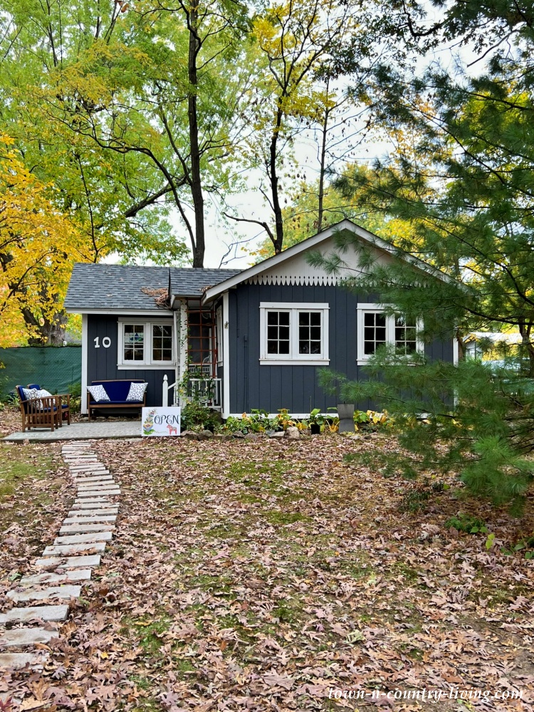 Dark gray summer cottage