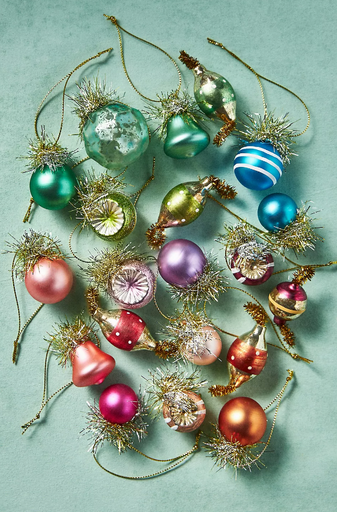 Vintage Christmas ornaments from Anthropologie