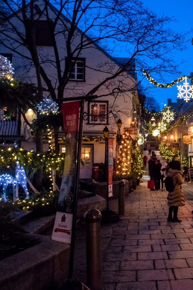Christmas in Quebec - Rue Du Petit Champlain