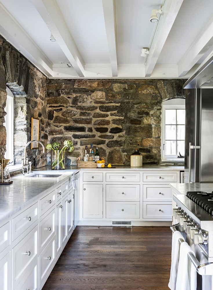 stone cottage kitchen with rustic charm