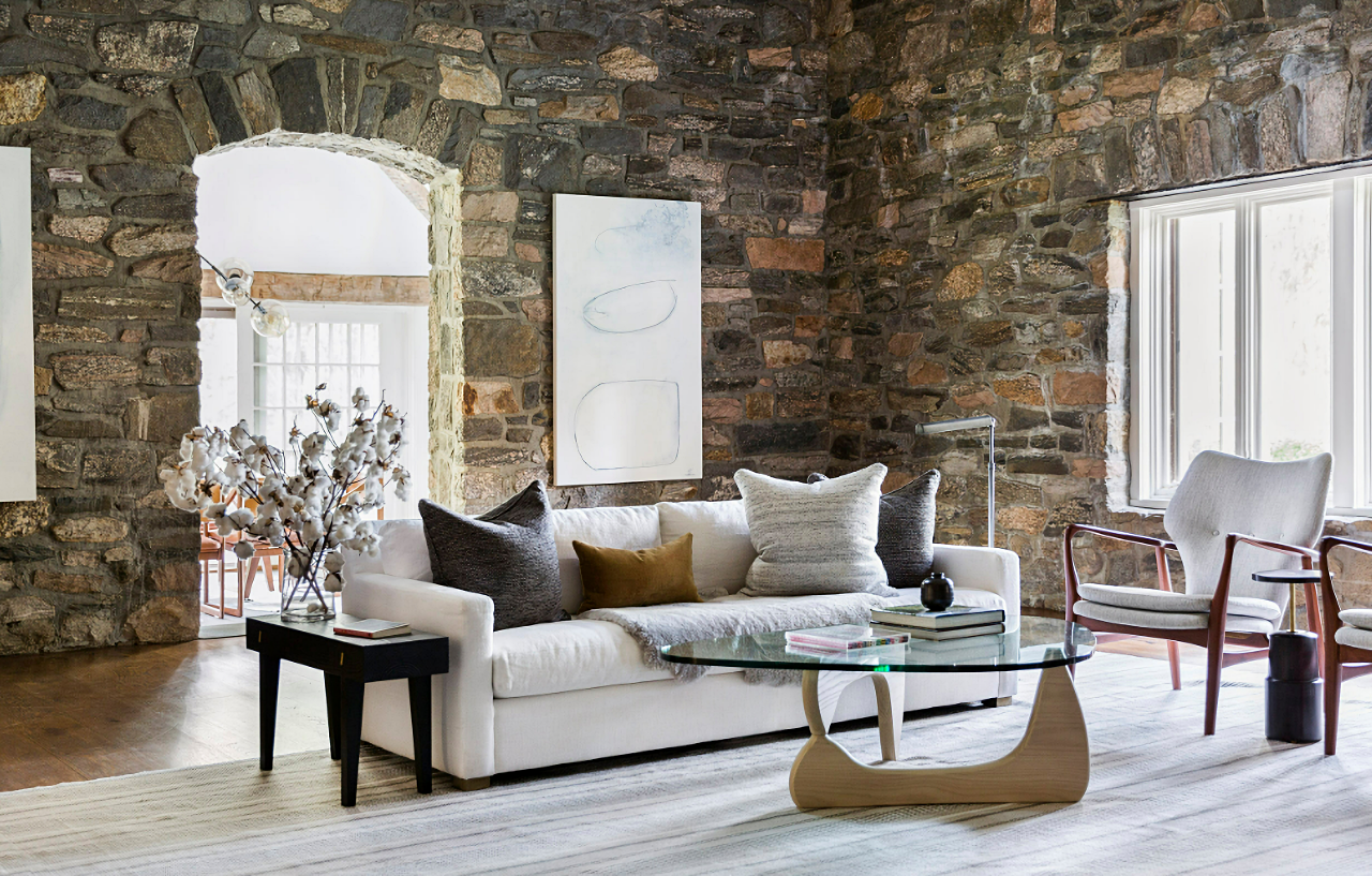 stone cottage family room
