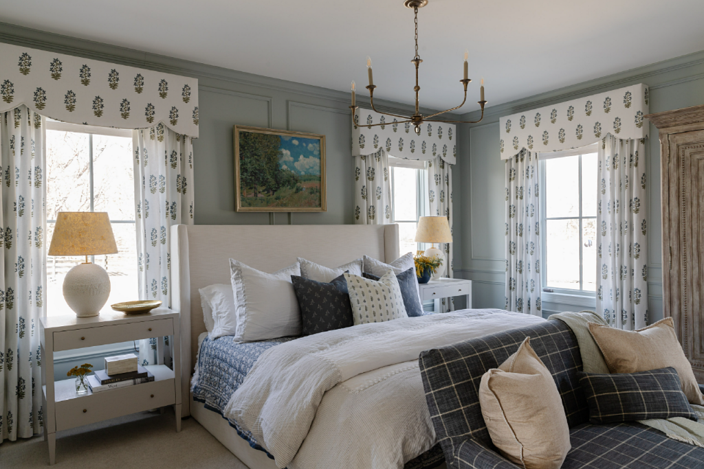 See How Pretty Layers Create a Cozy Modern Country Bedroom