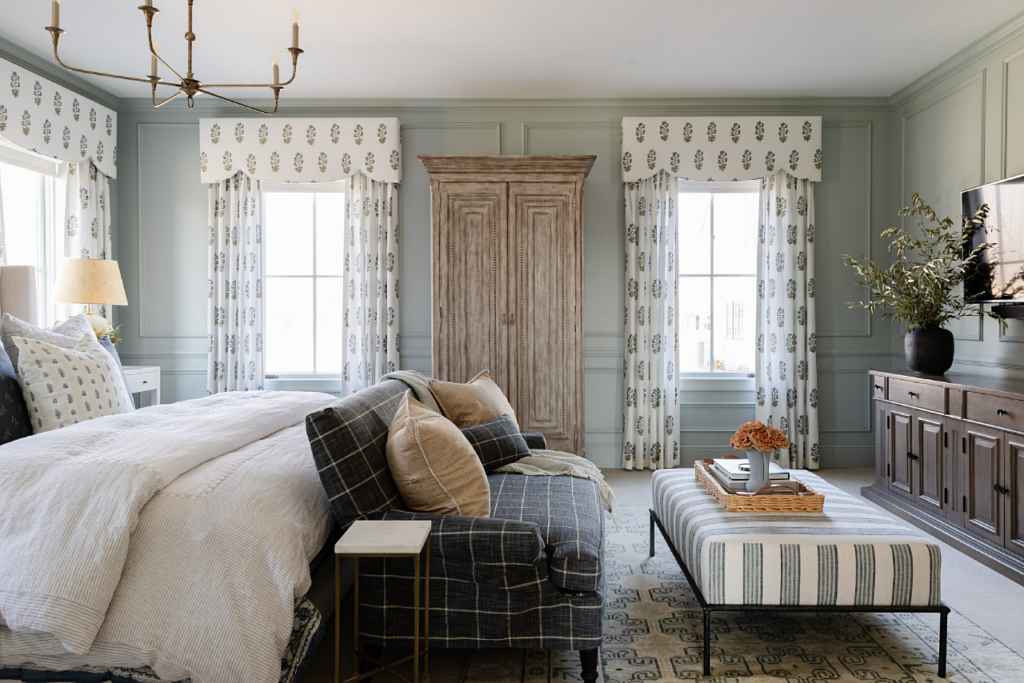 See How Pretty Layers Create a Cozy Modern Country Bedroom