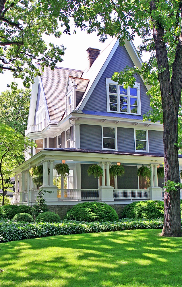Large porch on historic home