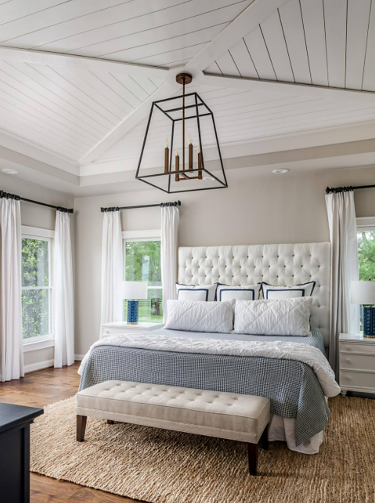modern country master bedroom