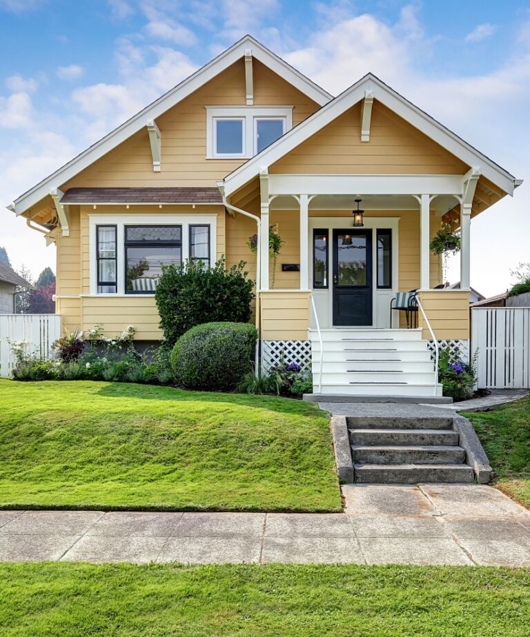 Yellow craftsman house