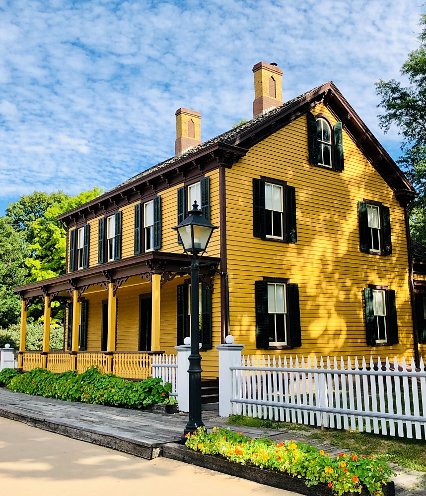 historic mustard yellow house