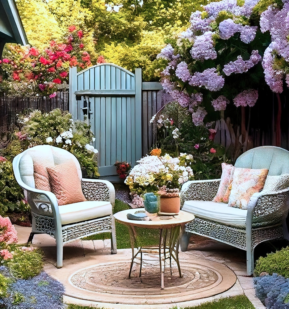 Modern back patio - garden and backyard 