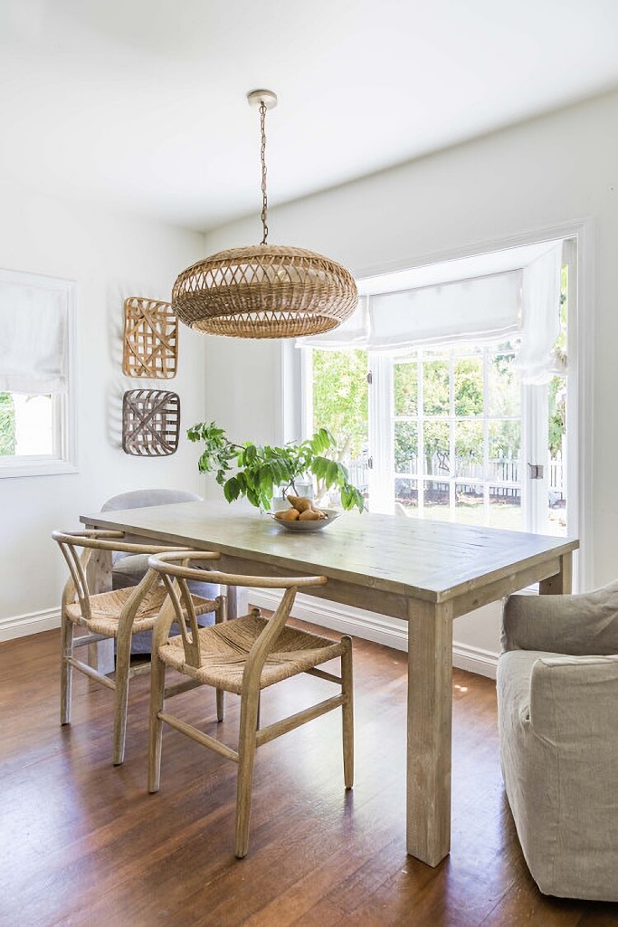 California cottage neutral dining room