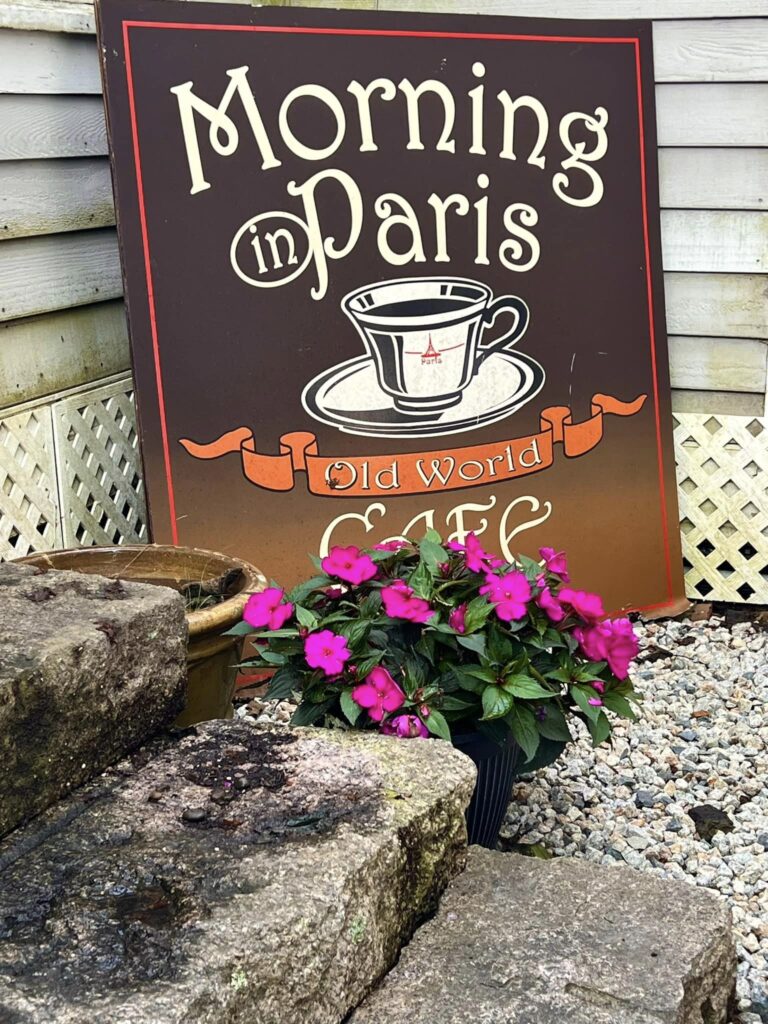 Morning in Paris coffee shop in Kennebunk, Maine